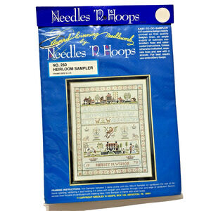 Alphabet Cottage Country Cross Stitch Kit Embroidery Heirloom Needles 'N Hoops